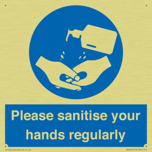 Please sanitise your hands regularly